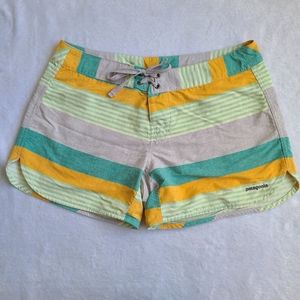 Patagonia Wavefarer Striped Boardshorts With Tie Waist